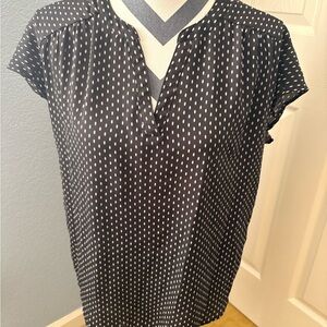 Banana Republic Black and White Polka Dot Blouse